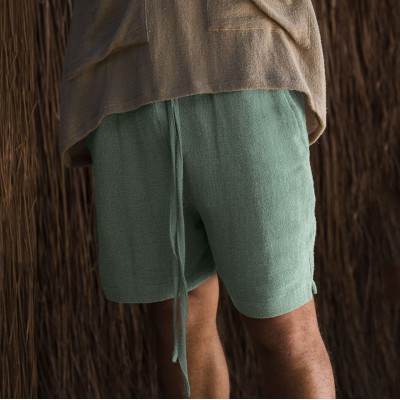 Casual cropped pants, breathable and loose fitting straight leg shorts HF2904-01-01