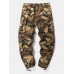 Mens Camo Utility Street 100  Cotton Tie Cuff Cargo Pants