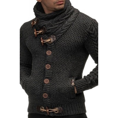 Men's Stand Collar Winter Warm Casual Collar Sweater