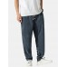 Mens Corduroy Solid Color Casual Pants With Pocket