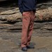 Cotton Trousers Mens Loose Drawstring Vintage Pants Outdoor Hiking Travel