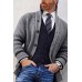 Men's Leisure Comfort Half-high Collar Sweater Button Jacket