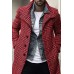 Fashion Plaid Lapel Coat Mid-length Coat